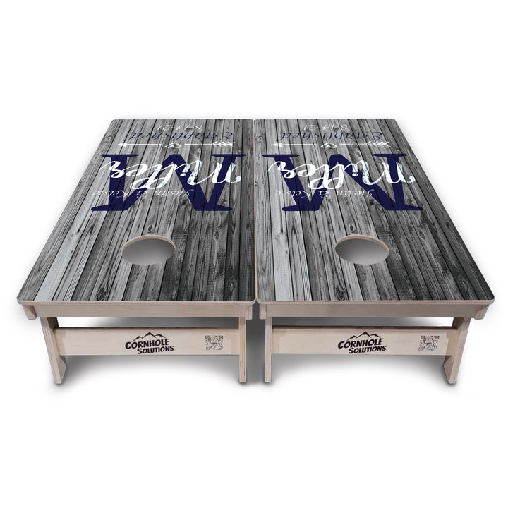 Rustic Wedding Monogram Cornhole Boards – Tournament Series