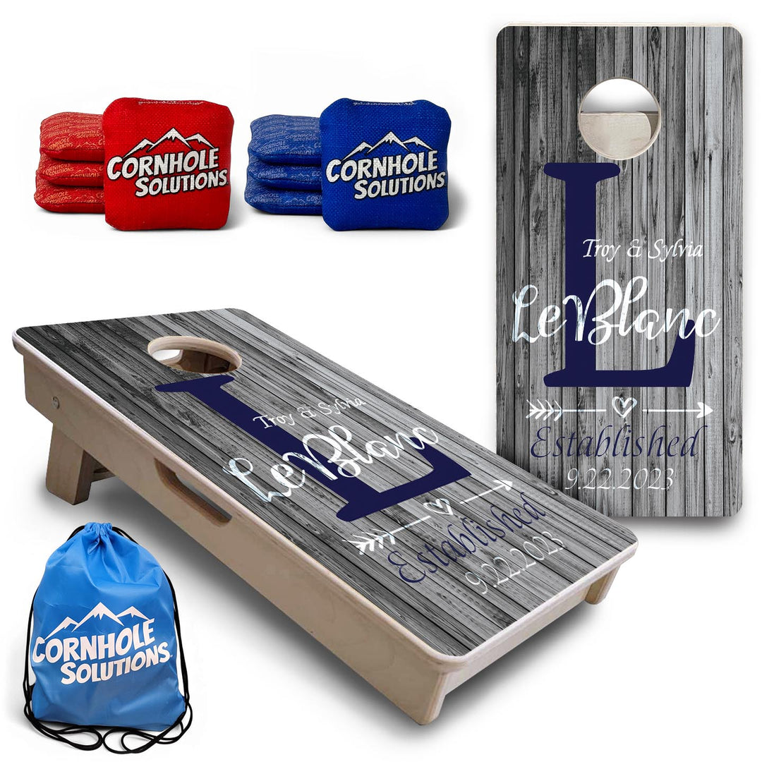 Grey Slat Wood - Mini or Vacation Size Cornhole Boards