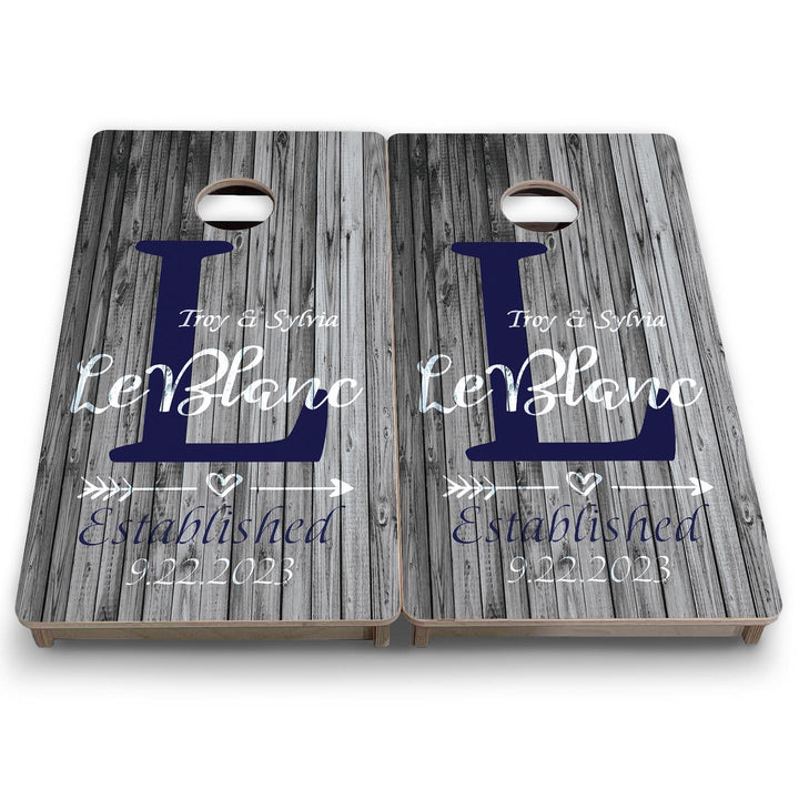 Grey Slat Wood - Mini or Vacation Size Cornhole Boards