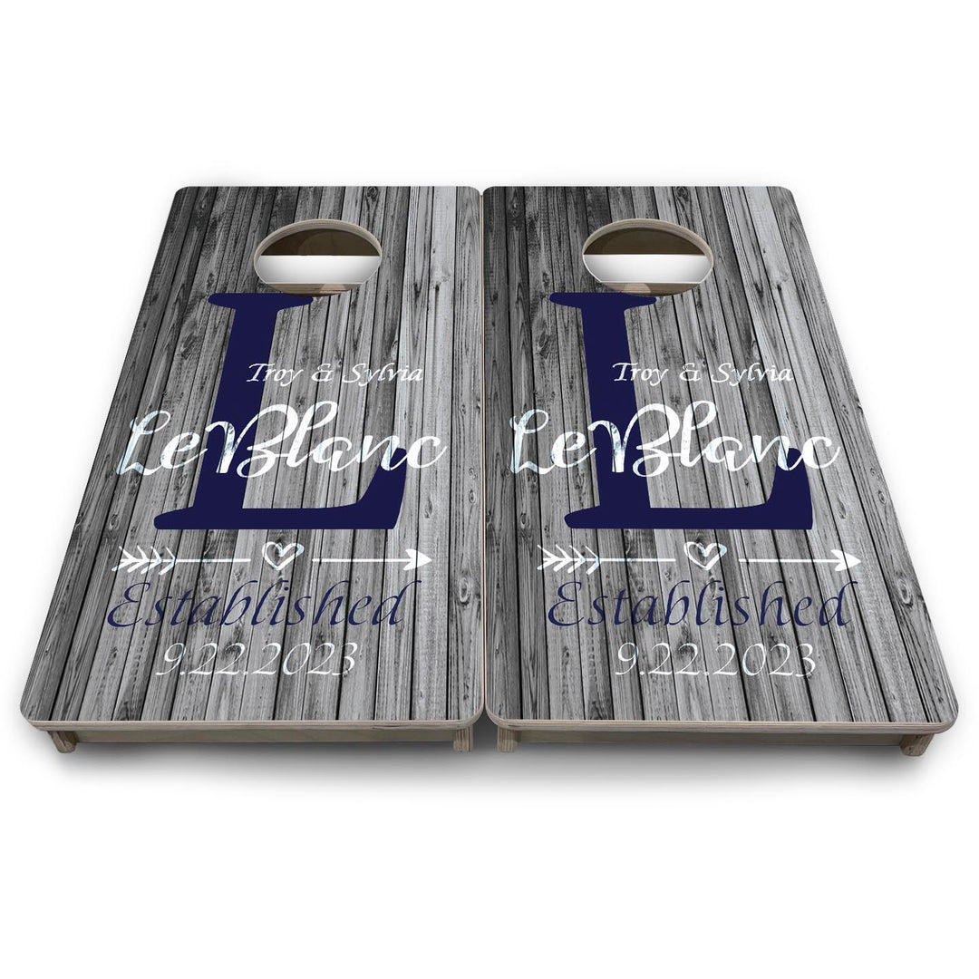 Grey Slat Wood - Mini or Vacation Size Cornhole Boards