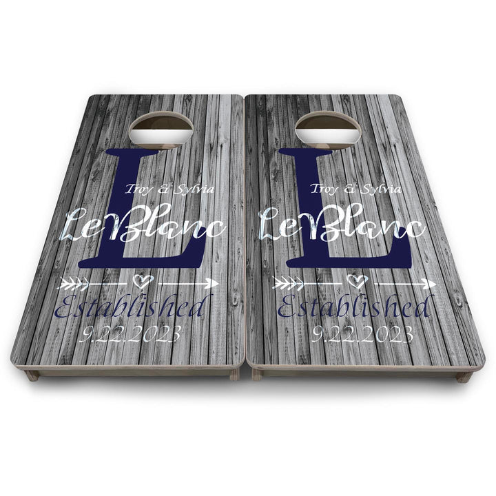 Grey Slat Wood - Mini or Vacation Size Cornhole Boards