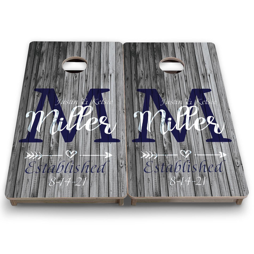 Grey Slat Wood - Mini or Vacation Size Cornhole Boards