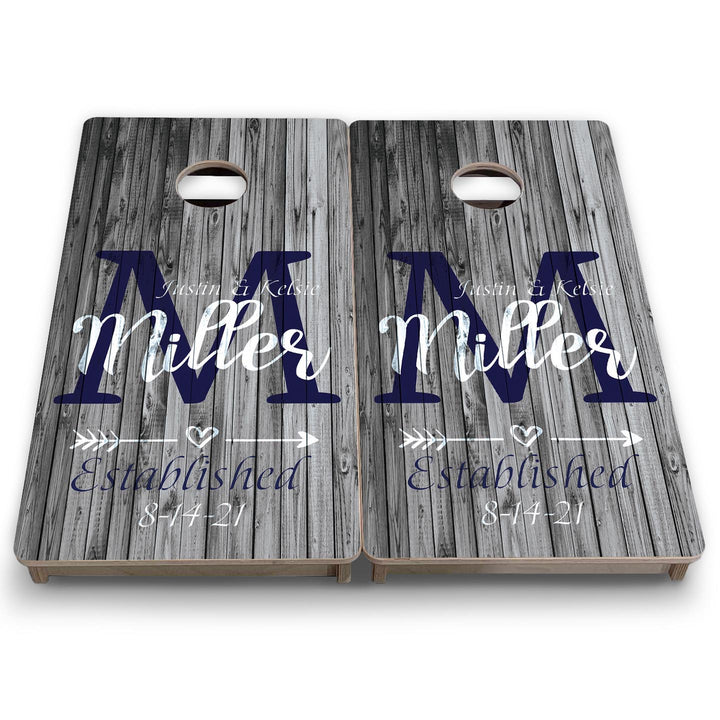 Grey Slat Wood - Mini or Vacation Size Cornhole Boards