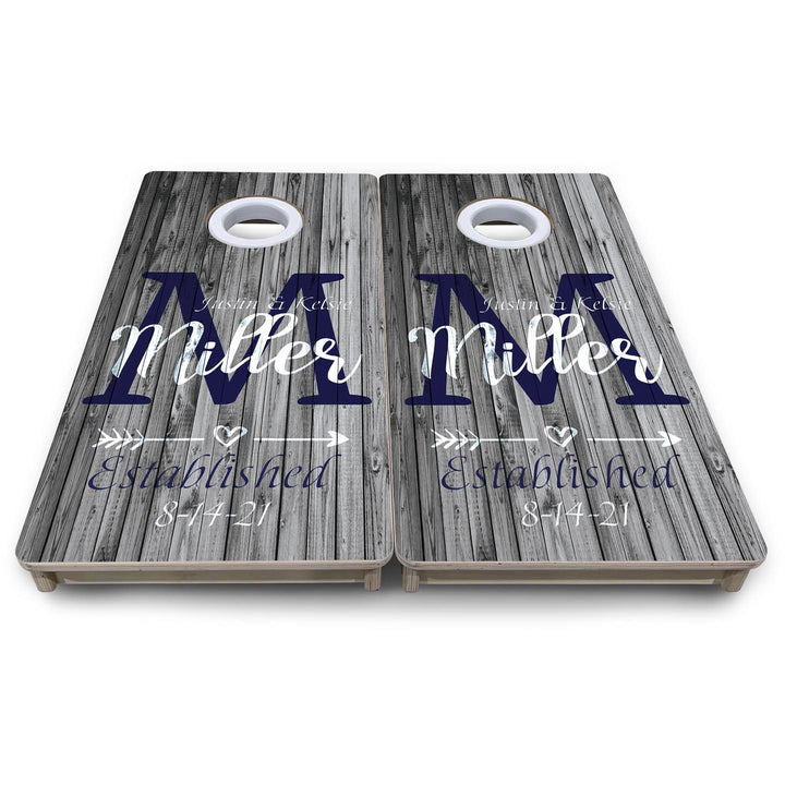 Grey Slat Wood - Mini or Vacation Size Cornhole Boards