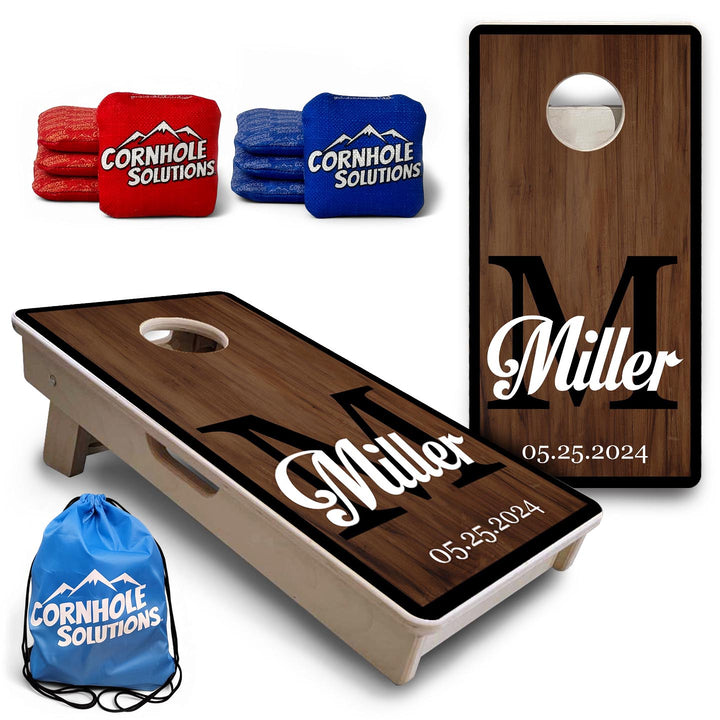 Timeless Monogram - Mini or Vacation Size Cornhole Boards