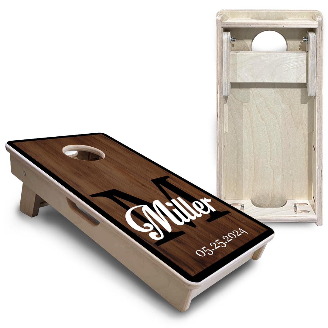 Timeless Monogram - Mini or Vacation Size Cornhole Boards