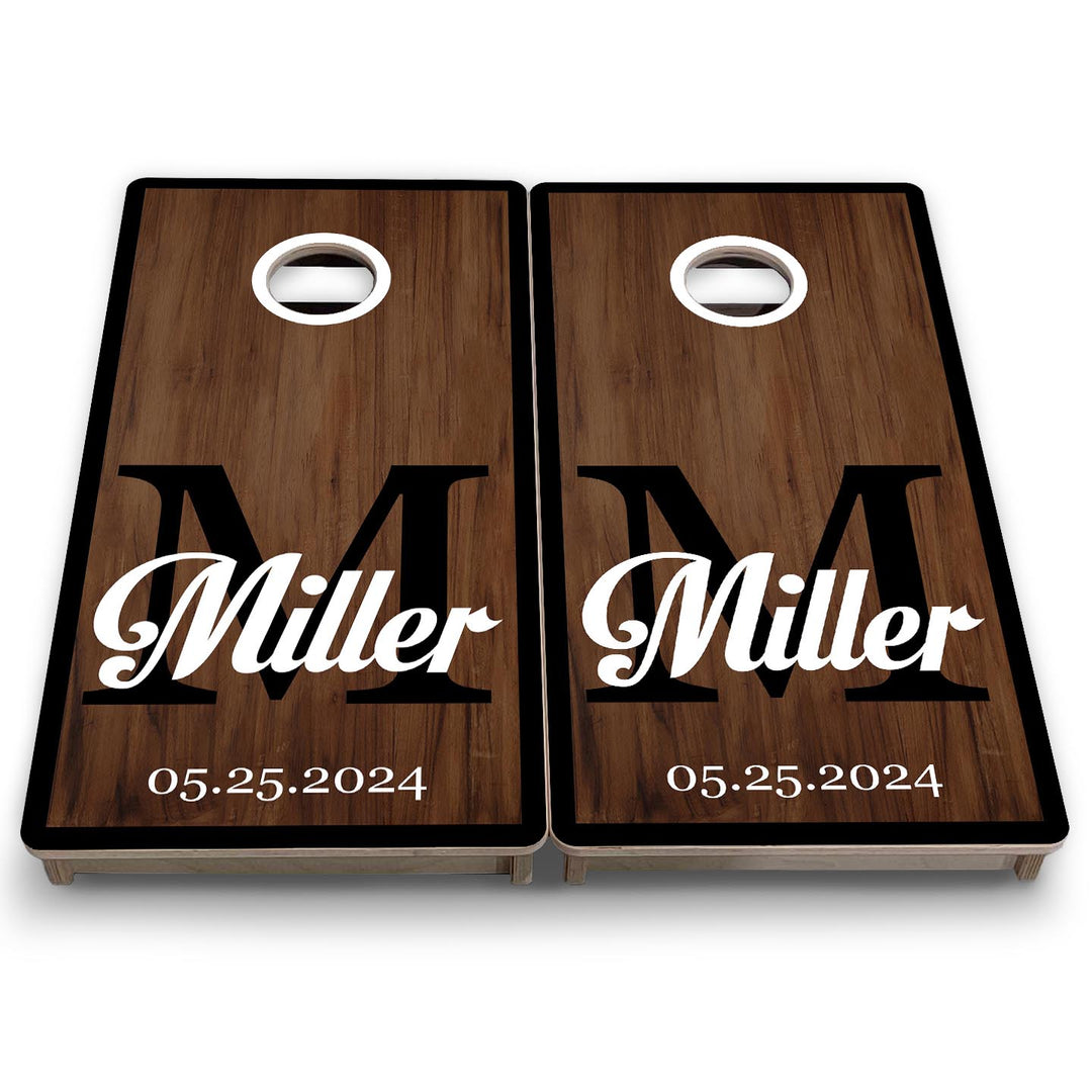 Timeless Monogram - Mini or Vacation Size Cornhole Boards