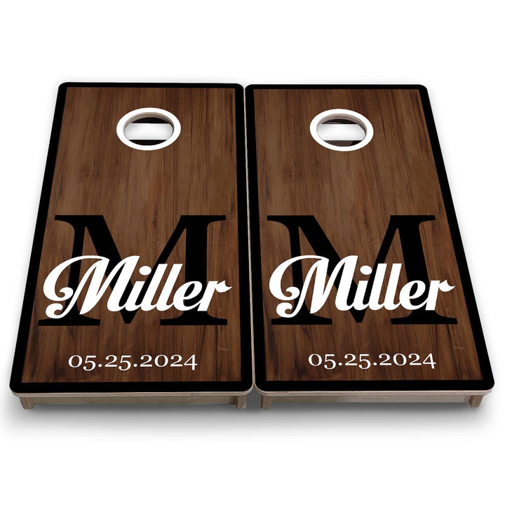 Timeless Monogram - Mini or Vacation Size Cornhole Boards
