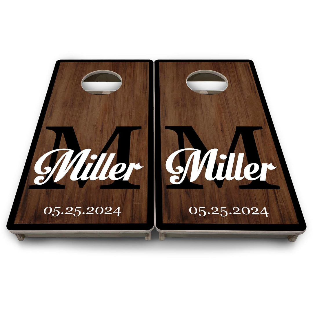 Timeless Monogram - Mini or Vacation Size Cornhole Boards