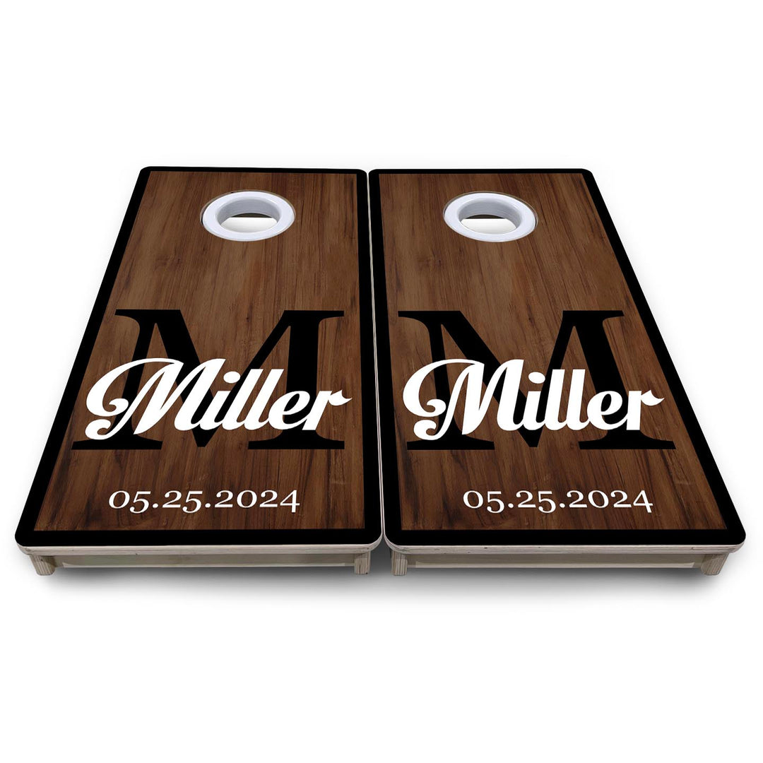 Timeless Monogram - Mini or Vacation Size Cornhole Boards