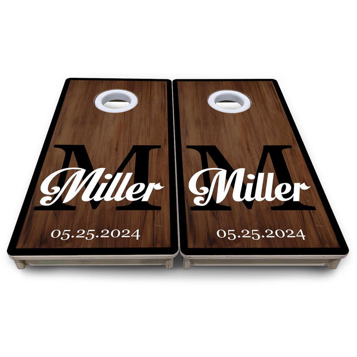 Timeless Monogram - Mini or Vacation Size Cornhole Boards