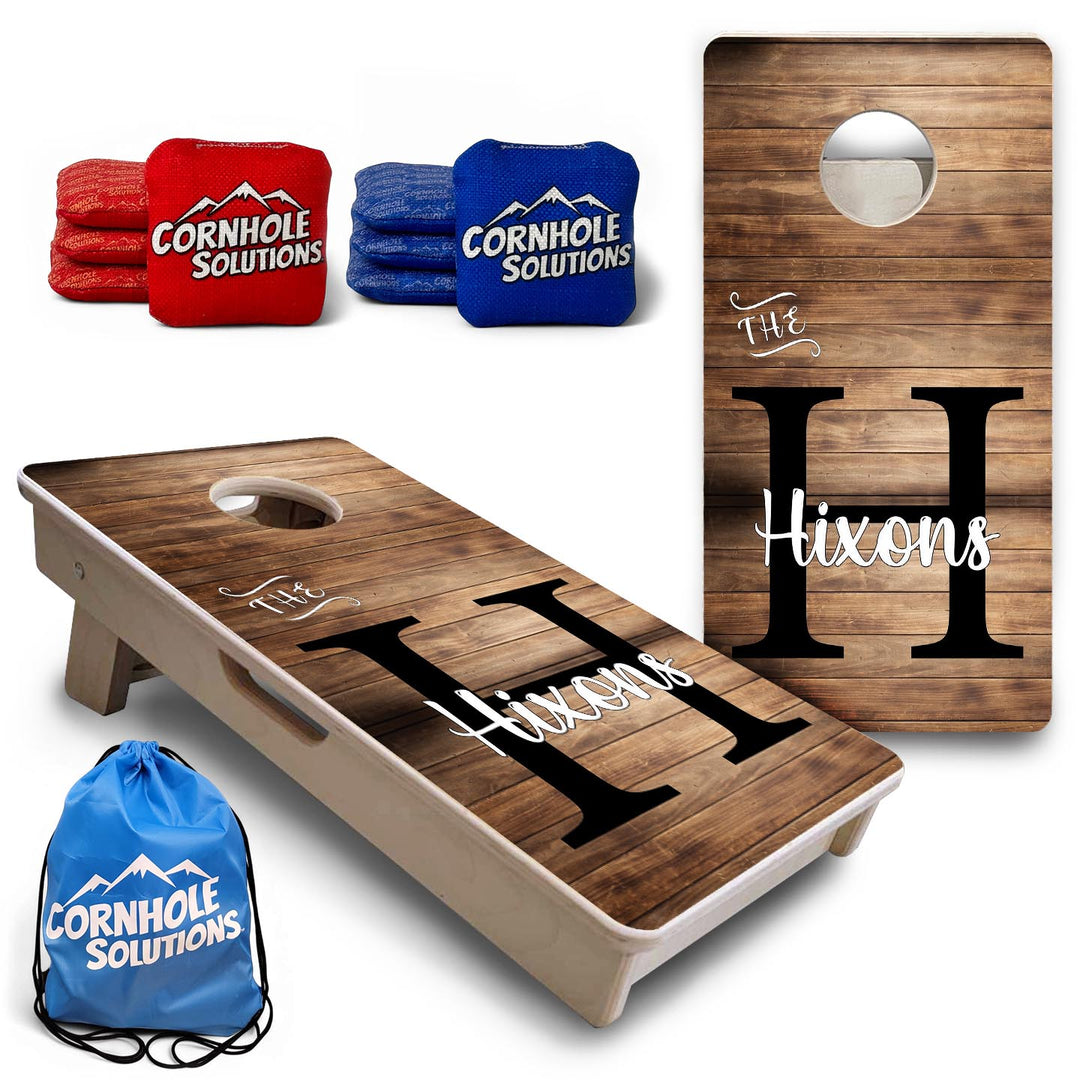 Wood Slat Name - Mini or Vacation Size Cornhole Boards