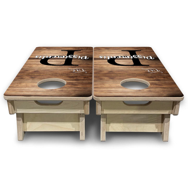 Wood Slat Name - Mini or Vacation Size Cornhole Boards