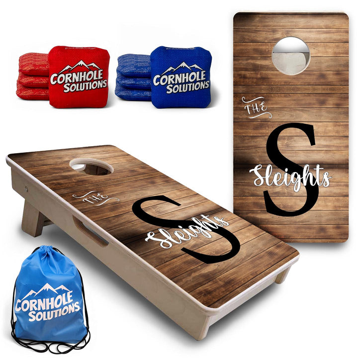 Wood Slat Name - Mini or Vacation Size Cornhole Boards