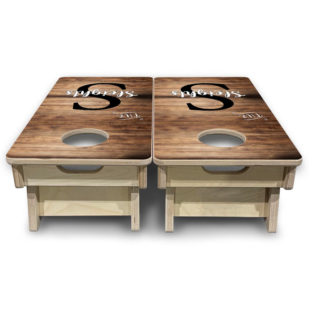 Wood Slat Name - Mini or Vacation Size Cornhole Boards