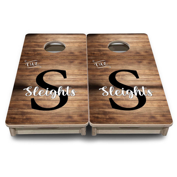 Wood Slat Name - Mini or Vacation Size Cornhole Boards
