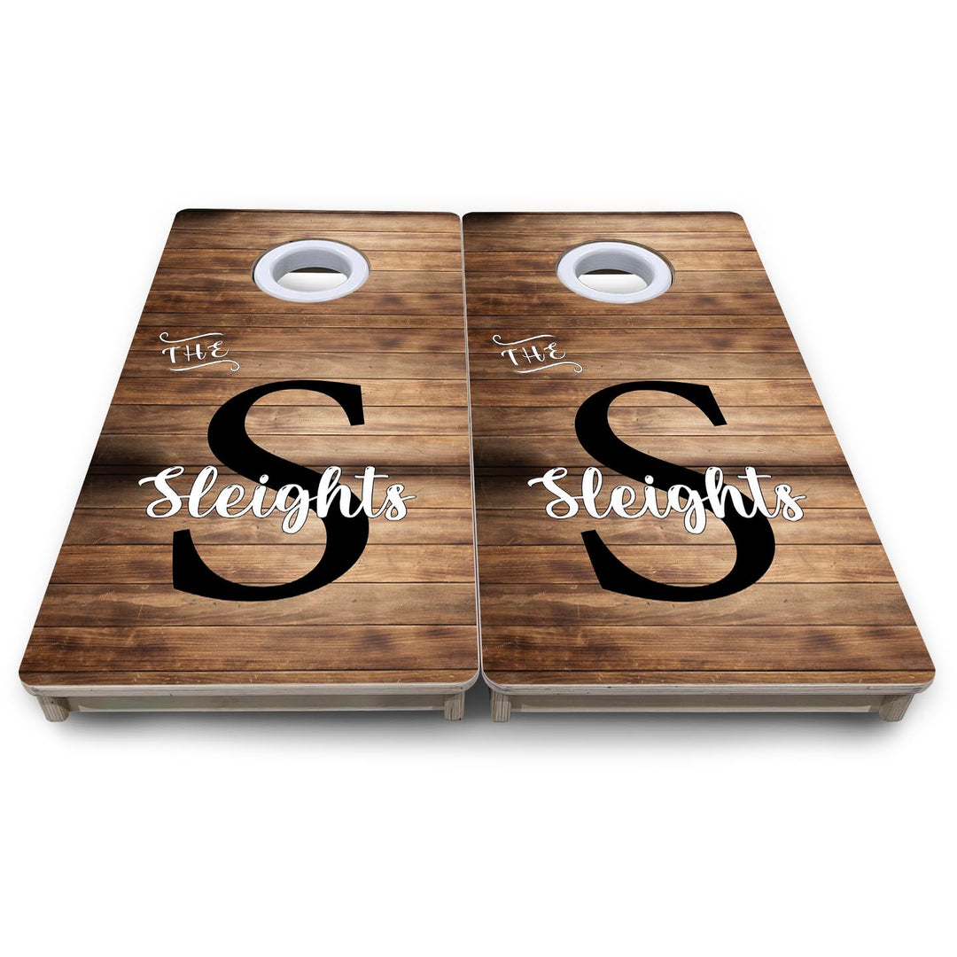 Wood Slat Name - Mini or Vacation Size Cornhole Boards