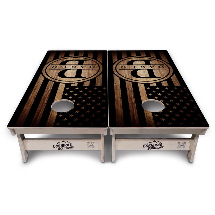 Name Circle Flag Cornhole Boards – Tournament Series