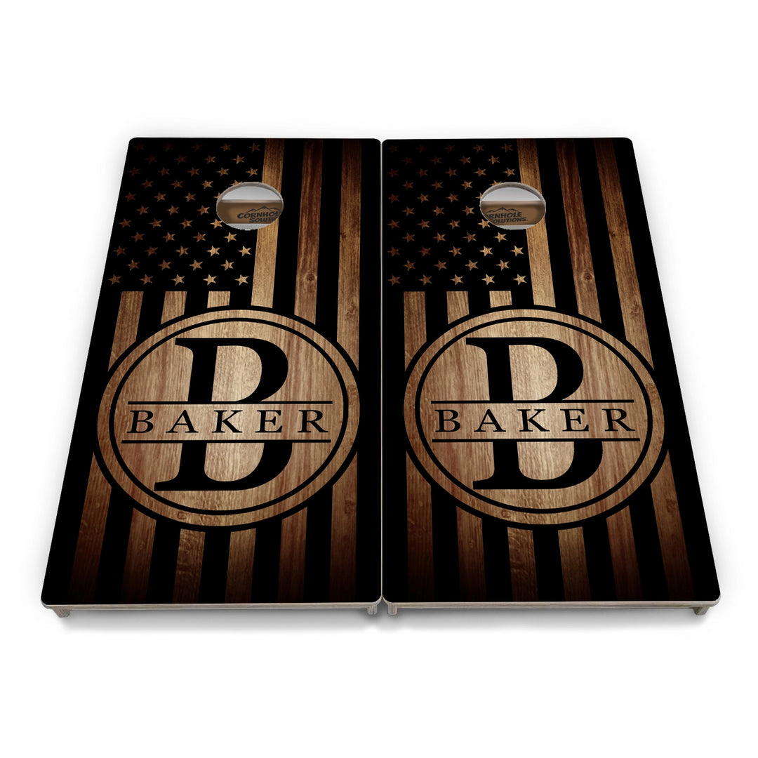 Name Circle Flag Cornhole Boards – Tournament Series