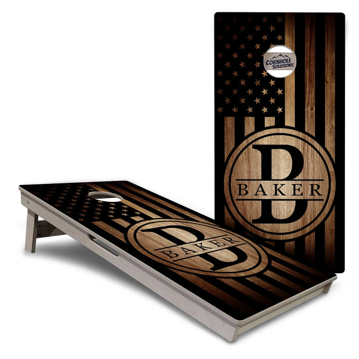 Name Circle Flag Cornhole Boards – Tournament Series