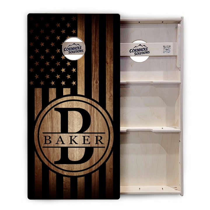 Name Circle Flag Cornhole Boards – Tournament Series