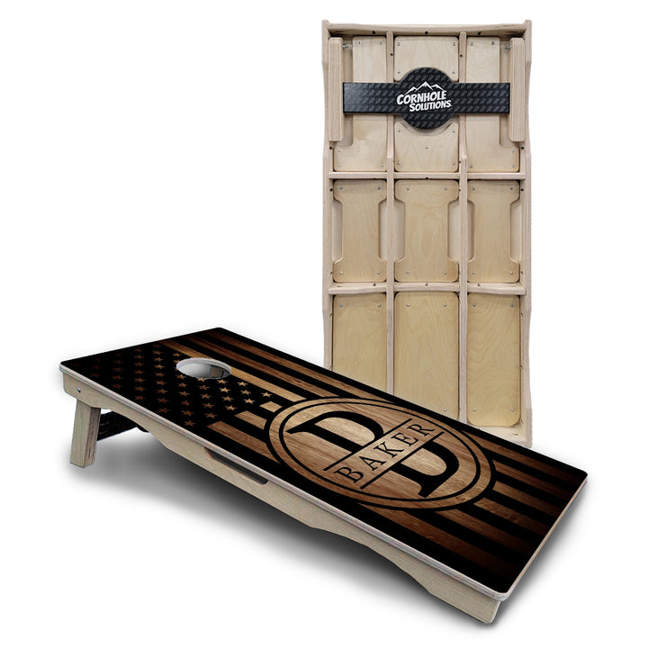 Name Circle Flag Cornhole Boards – Pro Lite or Pro Elite