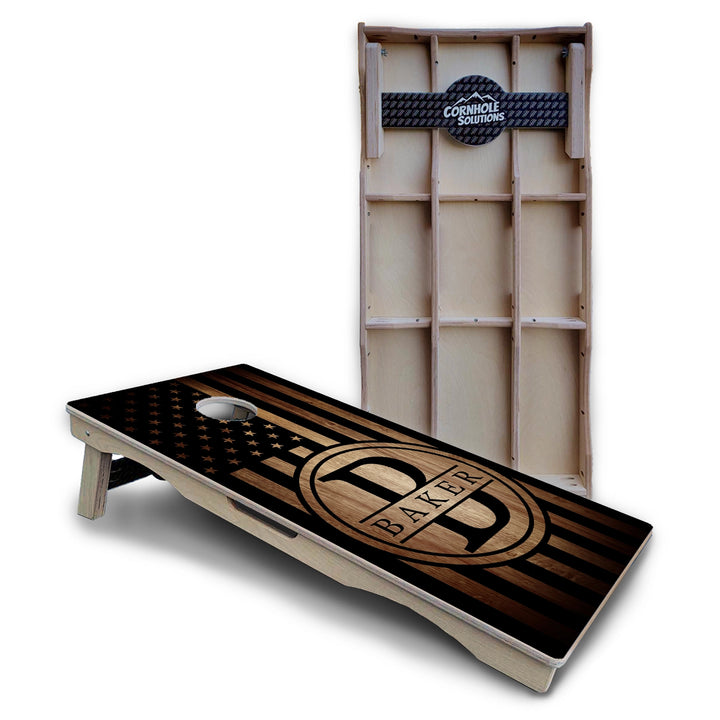 Name Circle Flag Cornhole Boards – Pro Lite or Pro Elite