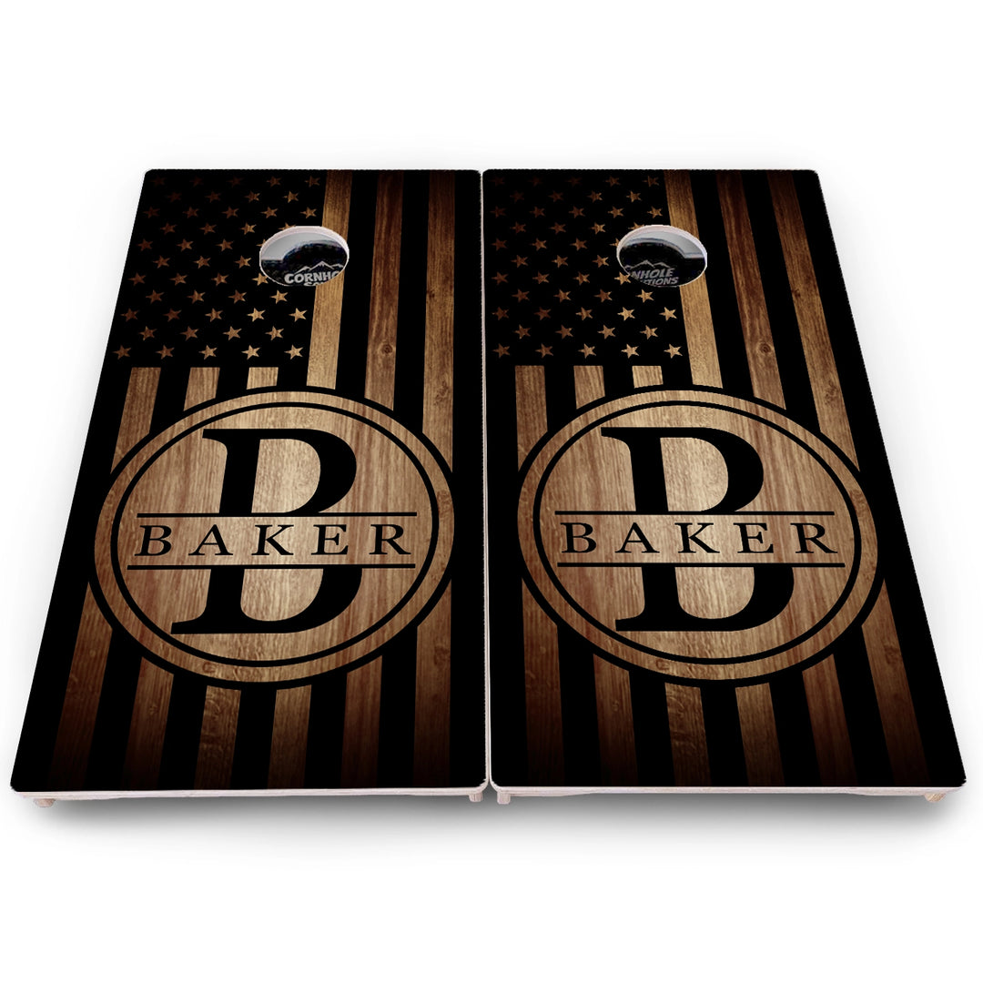 Name Circle Flag Cornhole Boards – Pro Lite or Pro Elite