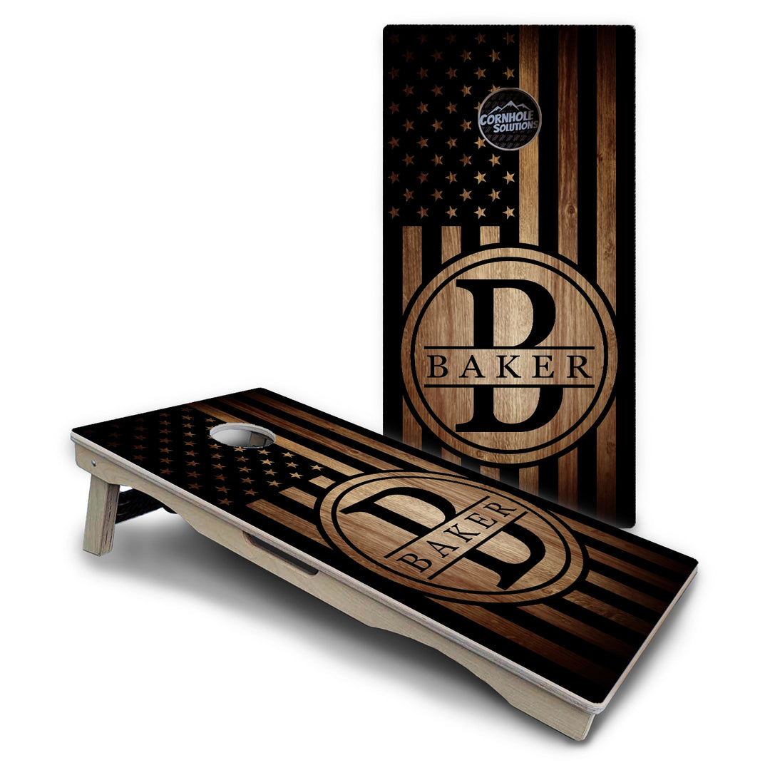 Name Circle Flag Cornhole Boards – Pro Lite or Pro Elite