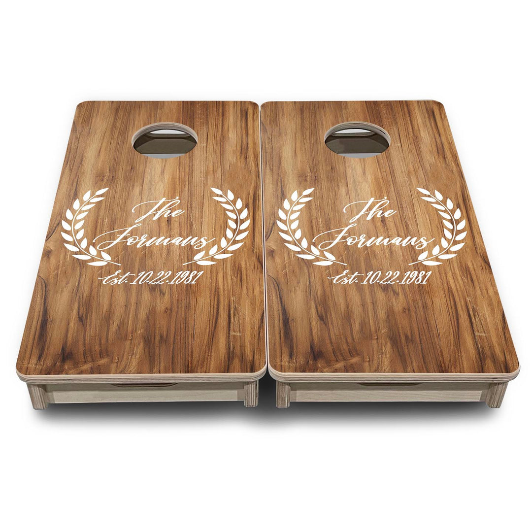 Laurel Wreath - Mini or Vacation Size Cornhole Boards