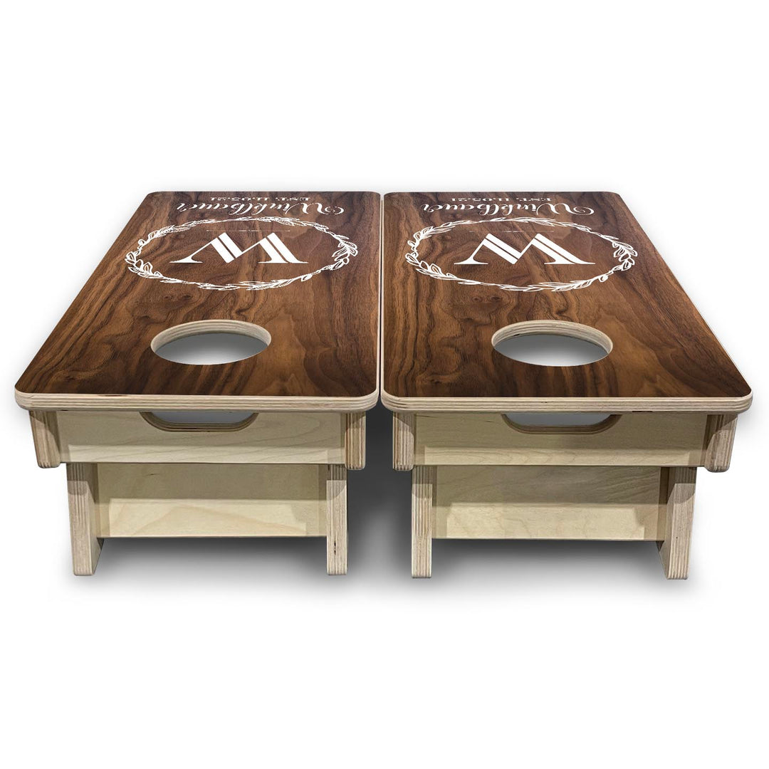 Wreath Letter - Mini or Vacation Size Cornhole Boards