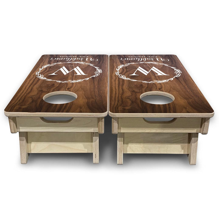 Wreath Letter - Mini or Vacation Size Cornhole Boards