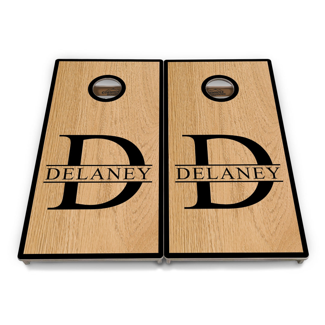Split Letter Monogram Cornhole Boards – Tournament Series