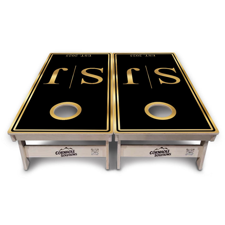 Modern Initials Monogram Cornhole Boards – Tournament Series
