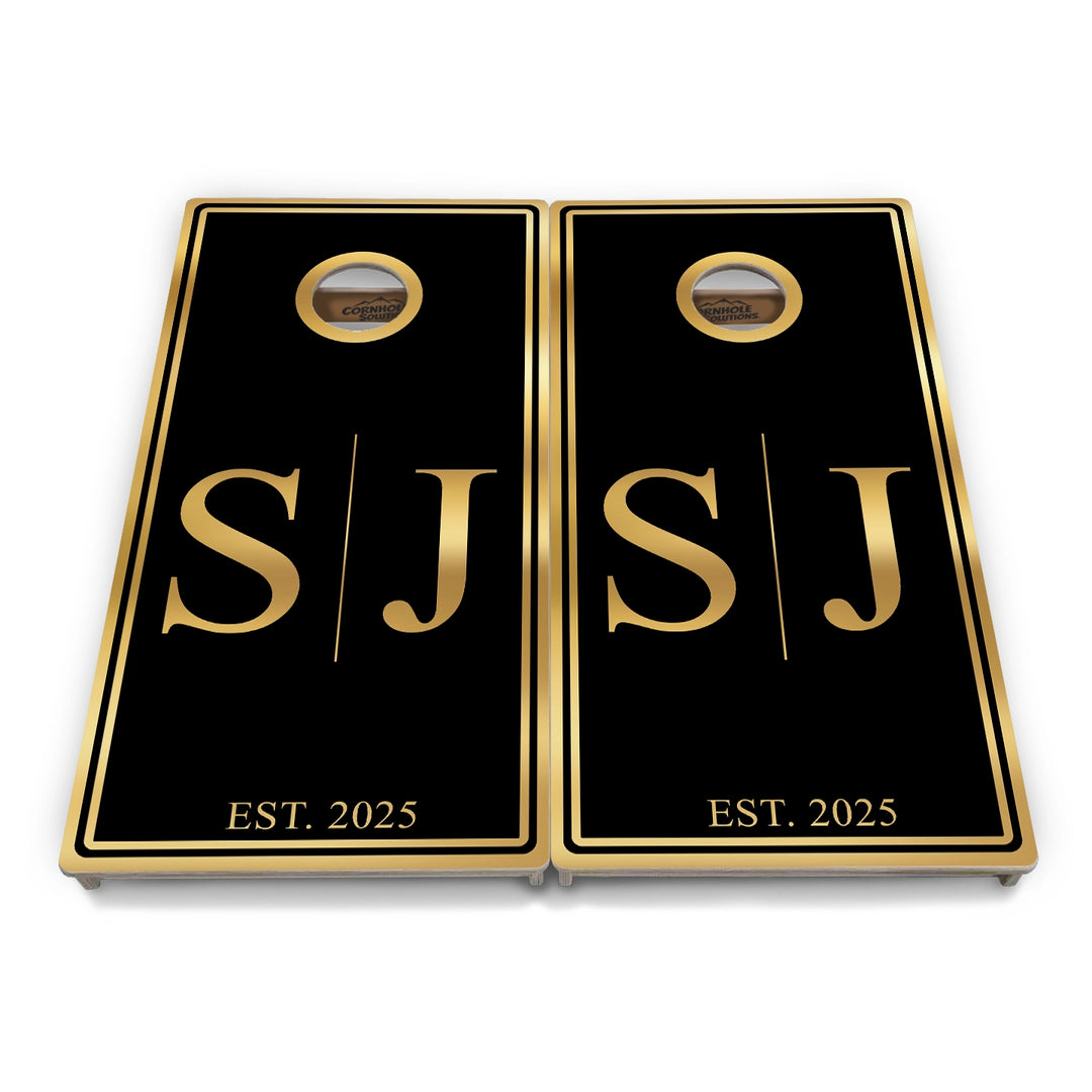 Modern Initials Monogram Cornhole Boards – Tournament Series