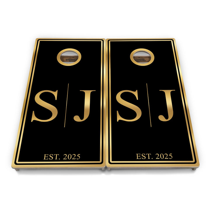 Modern Initials Monogram Cornhole Boards – Tournament Series