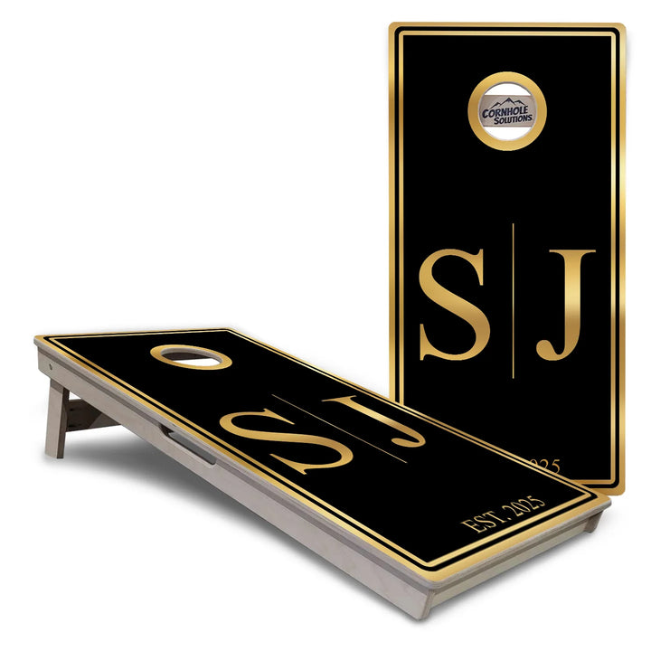 Modern Initials Monogram Cornhole Boards – Tournament Series