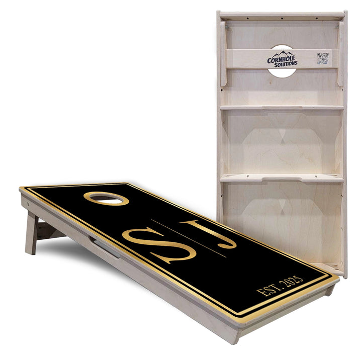 Modern Initials Monogram Cornhole Boards – Tournament Series
