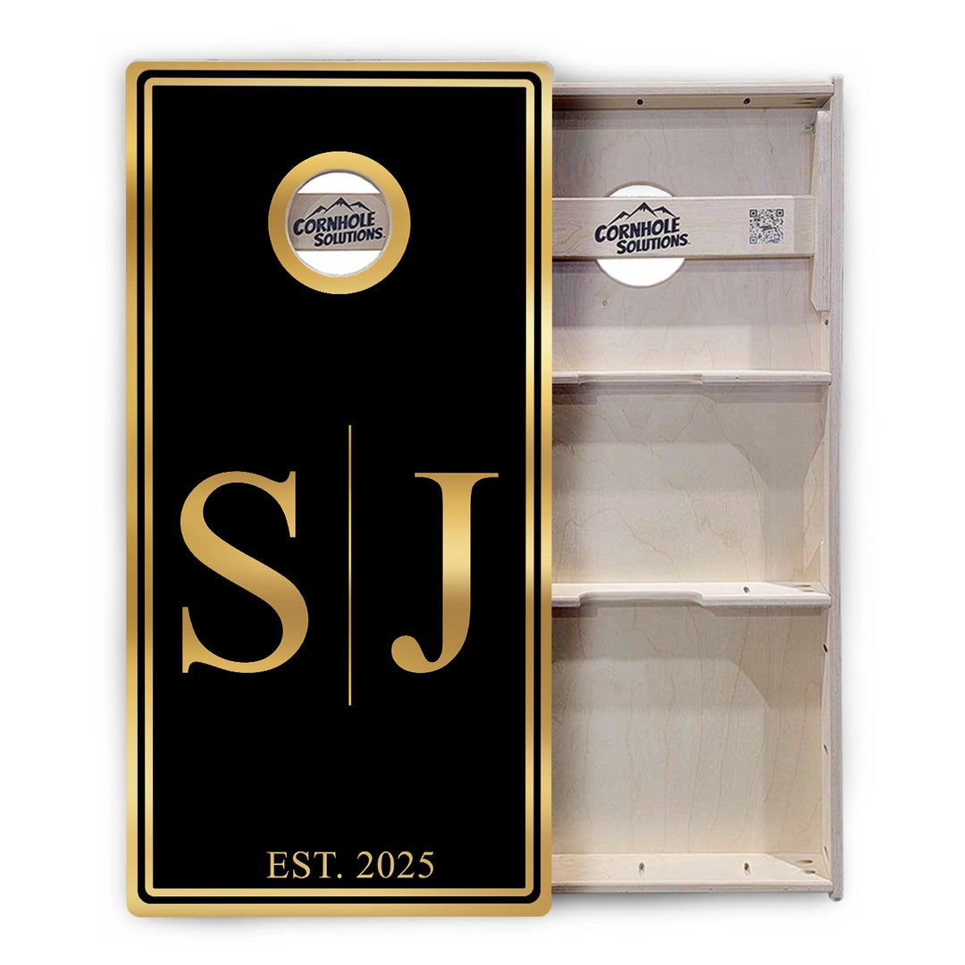 Modern Initials Monogram Cornhole Boards – Tournament Series