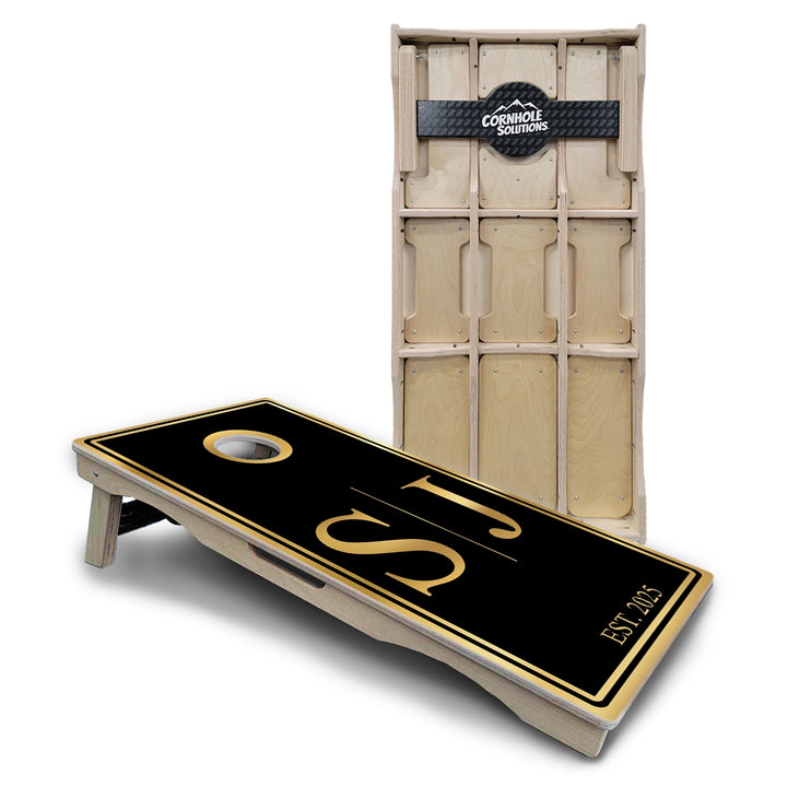 Modern Initials Monogram Cornhole Boards – Pro Lite or Pro Elite