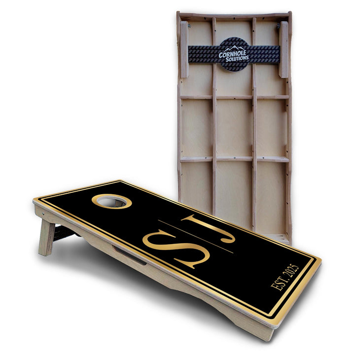 Modern Initials Monogram Cornhole Boards – Pro Lite or Pro Elite