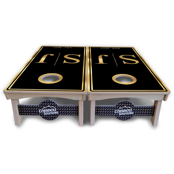 Modern Initials Monogram Cornhole Boards – Pro Lite or Pro Elite