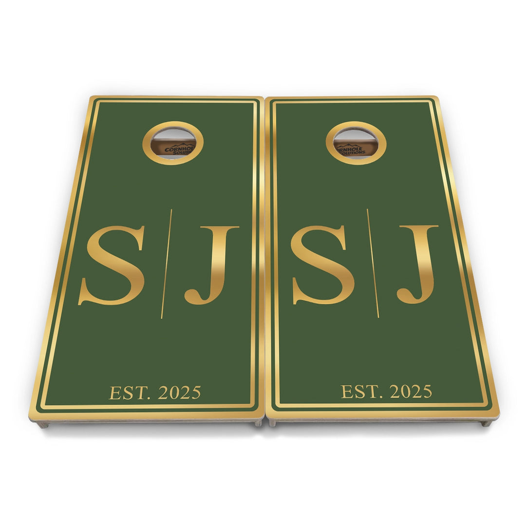 Modern Initials Monogram Cornhole Boards – Tournament Series
