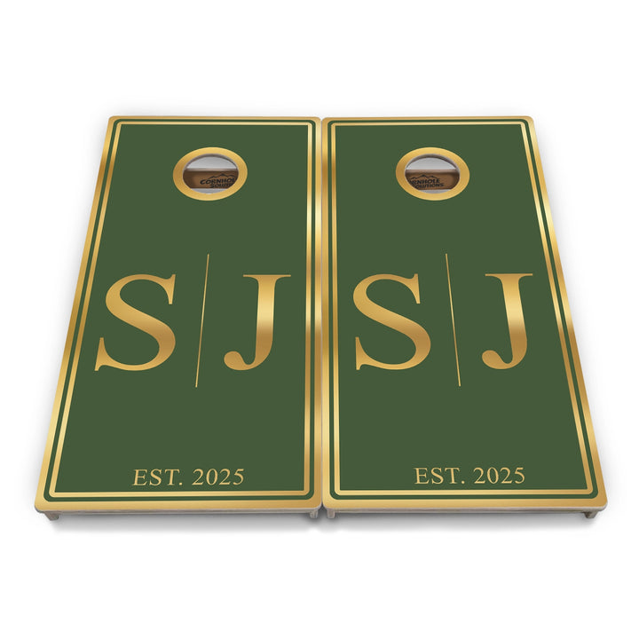 Modern Initials Monogram Cornhole Boards – Tournament Series
