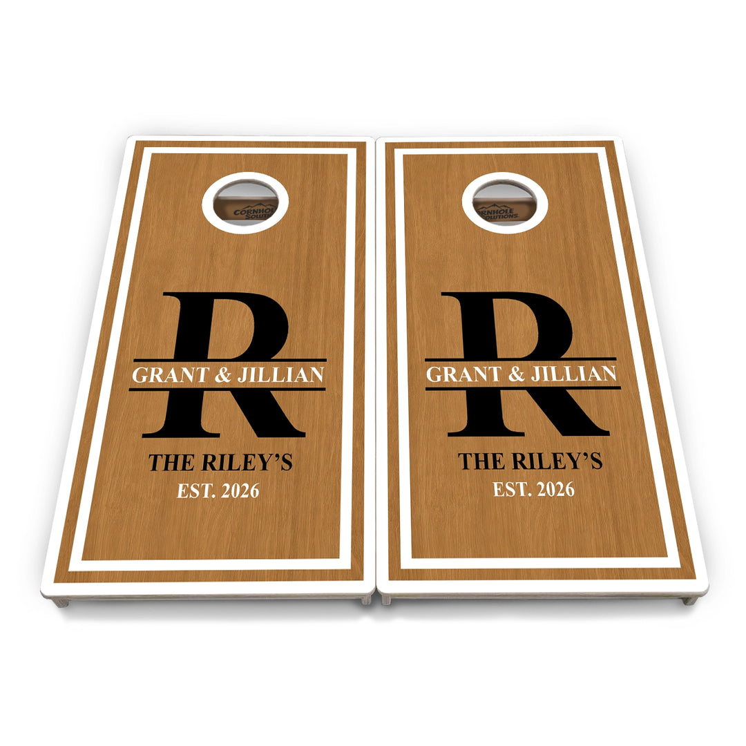 Family Established Monogram Cornhole Boards – Tournament Series