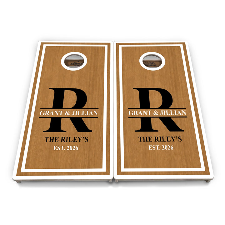 Family Established Monogram Cornhole Boards – Tournament Series