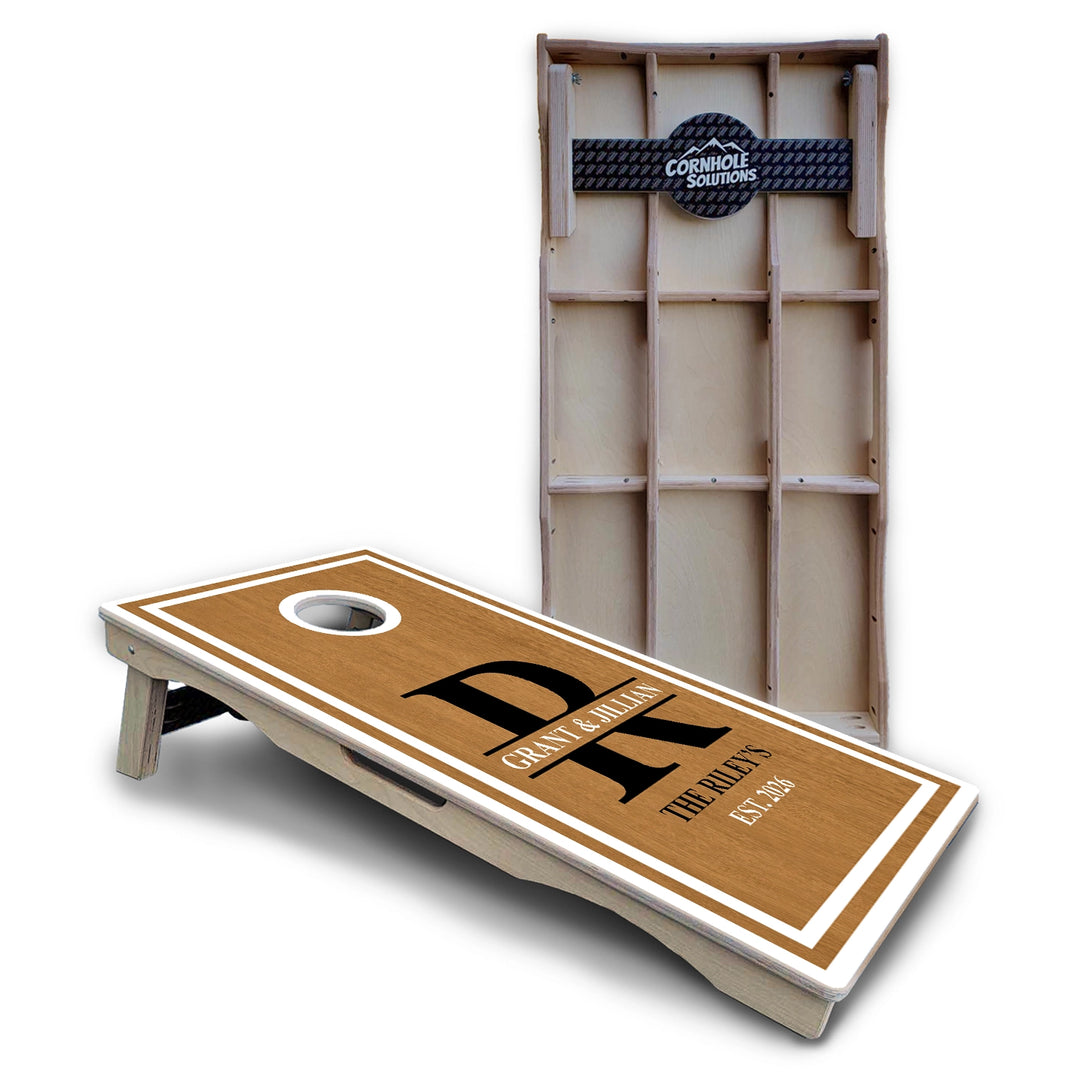 Family Established Monogram Cornhole Boards – Pro Lite or Pro Elite