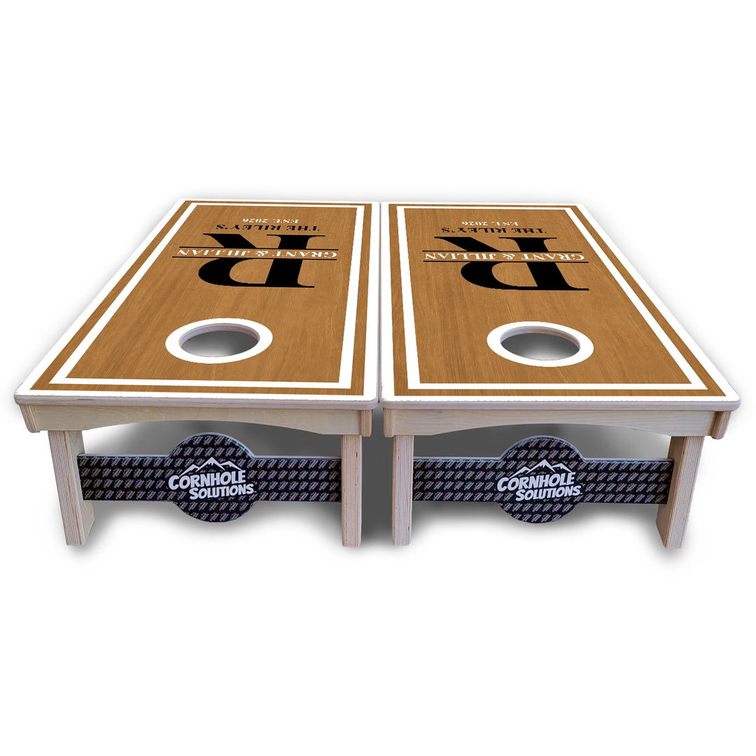 Family Established Monogram Cornhole Boards – Pro Lite or Pro Elite