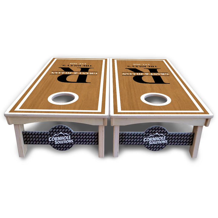 Family Established Monogram Cornhole Boards – Pro Lite or Pro Elite