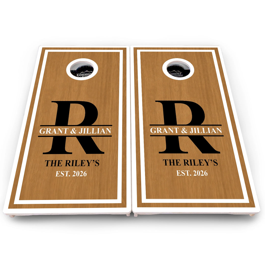 Family Established Monogram Cornhole Boards – Pro Lite or Pro Elite
